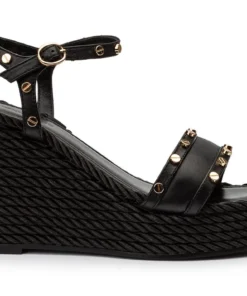 Tony Bianco Peyton Black Como 10.5cm Wedges