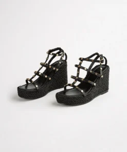 Tony Bianco Porscha Black Como 10.5cm Wedges