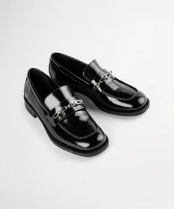 Tony Bianco Rebecca Black Hi Shine 2.5cm Flats Shoes