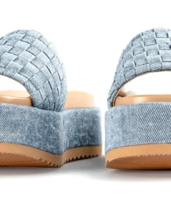 Tony Bianco Shoes Rio Steel Denim Weave 6cm Sandals