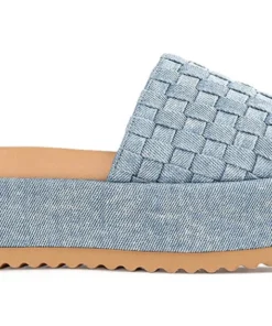 Tony Bianco Shoes Rio Steel Denim Weave 6cm Sandals