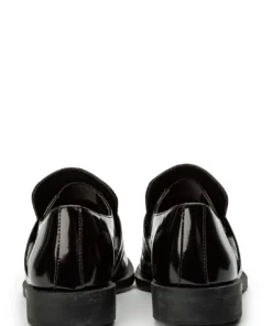 Tony Bianco Rovin Black Hi Shine 2.5cm Flats Shoes