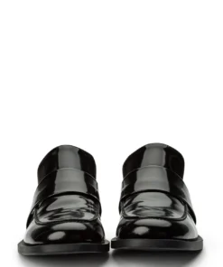 Tony Bianco Rovin Black Hi Shine 2.5cm Flats Shoes
