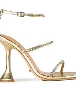 Tony Bianco Hot List Shy Gold Nappa Metallic 10.5cm Heels
