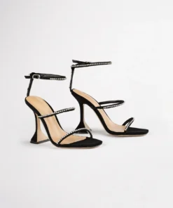 Tony Bianco Hot List Shy Black Suede 10.5cm Heels