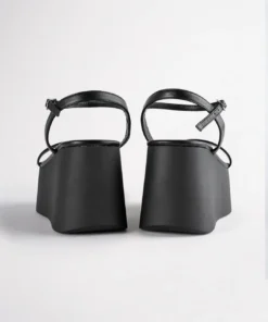 Tony Bianco Shoes Tiah Black Nappa 9.5cm Wedges