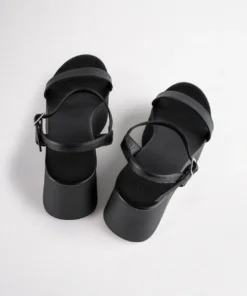 Tony Bianco Shoes Tiah Black Nappa 9.5cm Wedges