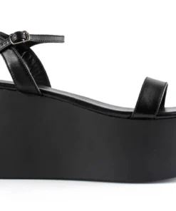 Tony Bianco Shoes Tiah Black Nappa 9.5cm Wedges