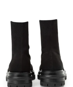 Tony Bianco Weston Black Sock Knit 4.5cm Ankle Boots 9 Tony Bianco Weston Black Sock Knit 4.5cm Ankle Boots