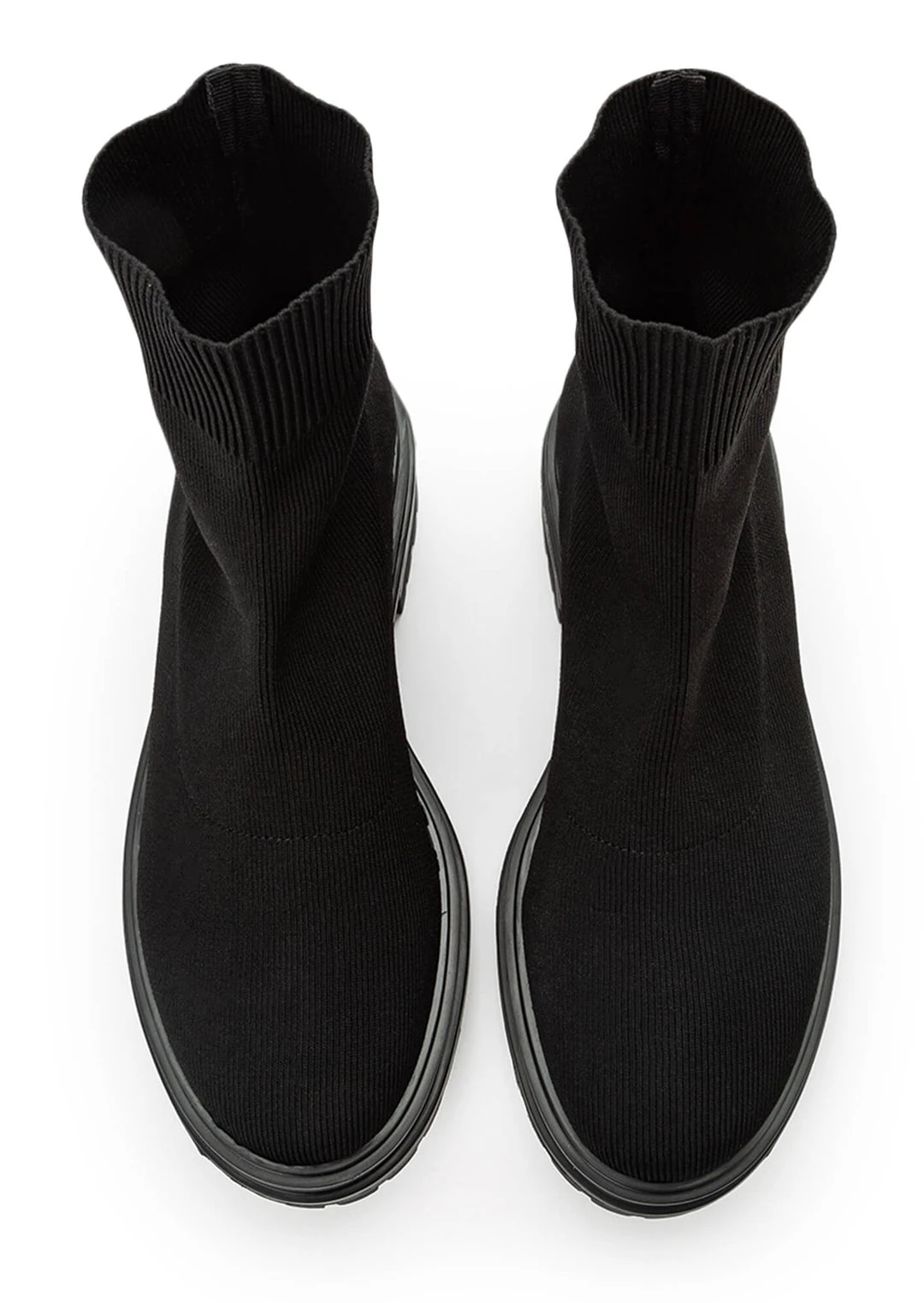 Tony Bianco Weston Black Sock Knit 4.5cm Ankle Boots 5 Tony Bianco Weston Black Sock Knit 4.5cm Ankle Boots