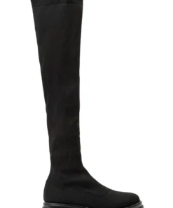 Tony Bianco Winter Black Sock Knit 4.5cm Long Boots