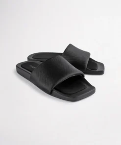 Tony Bianco York Black Mesh 1cm Sandals Shoes