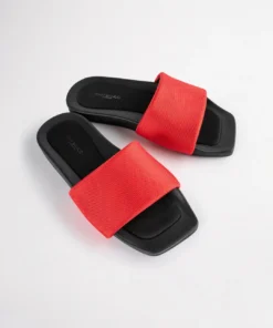 Tony Bianco York Red Mesh 1cm Sandals Shoes