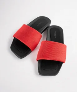Tony Bianco York Red Mesh 1cm Sandals Shoes